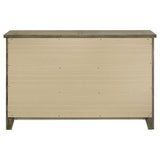 Hazlewood 6-Drawer Bedroom Dresser front view in vineyard oak finish