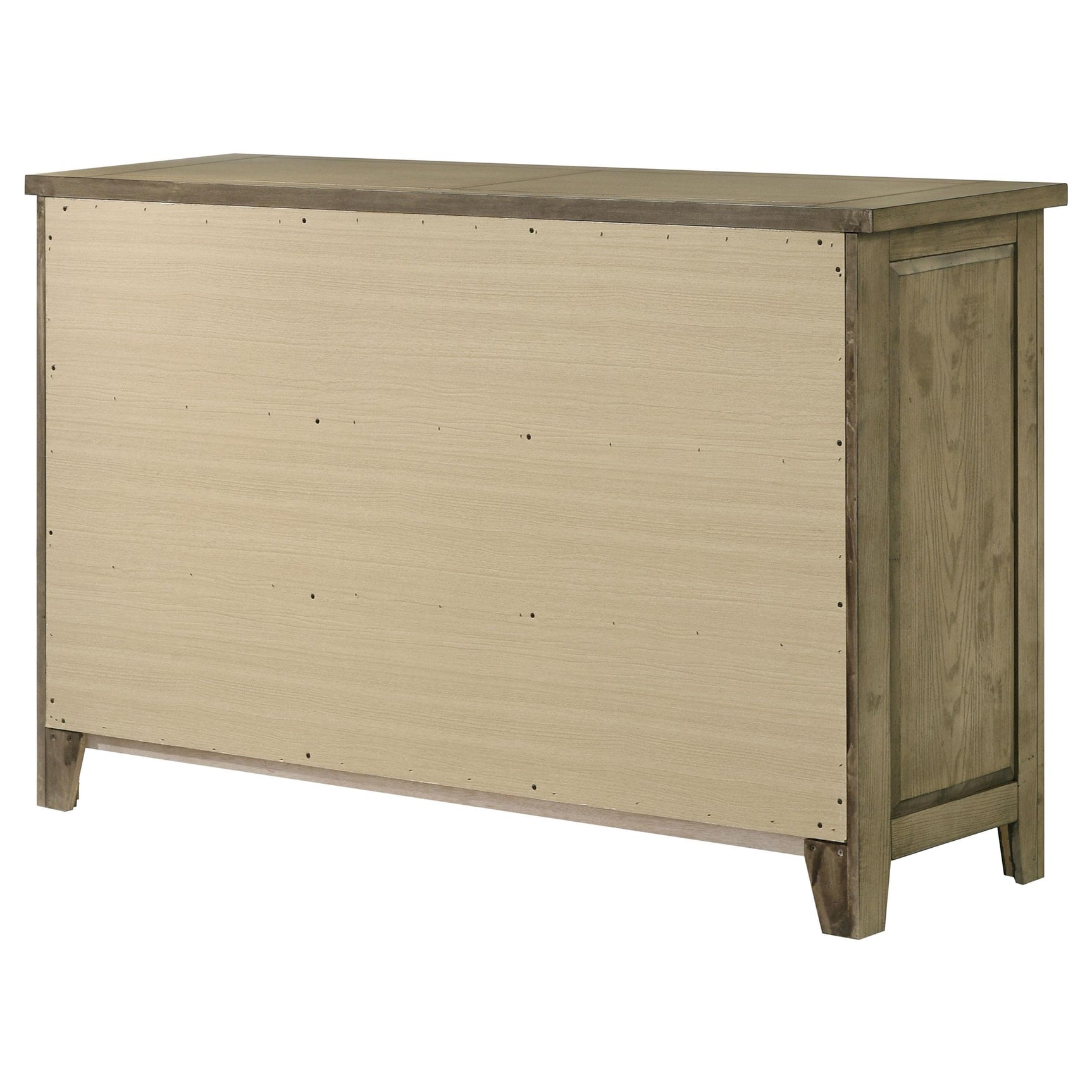 Hazlewood 6-Drawer Bedroom Dresser front view in vineyard oak finish