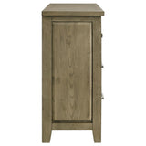 Hazlewood 6-Drawer Bedroom Dresser front view in vineyard oak finish