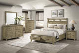 Horizontal dresser mirror in vineyard oak finish
