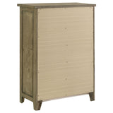 Hazlewood 5-drawer chest of drawers in vineyard oak, front view