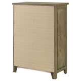 Hazlewood 5-drawer chest of drawers in vineyard oak, front view