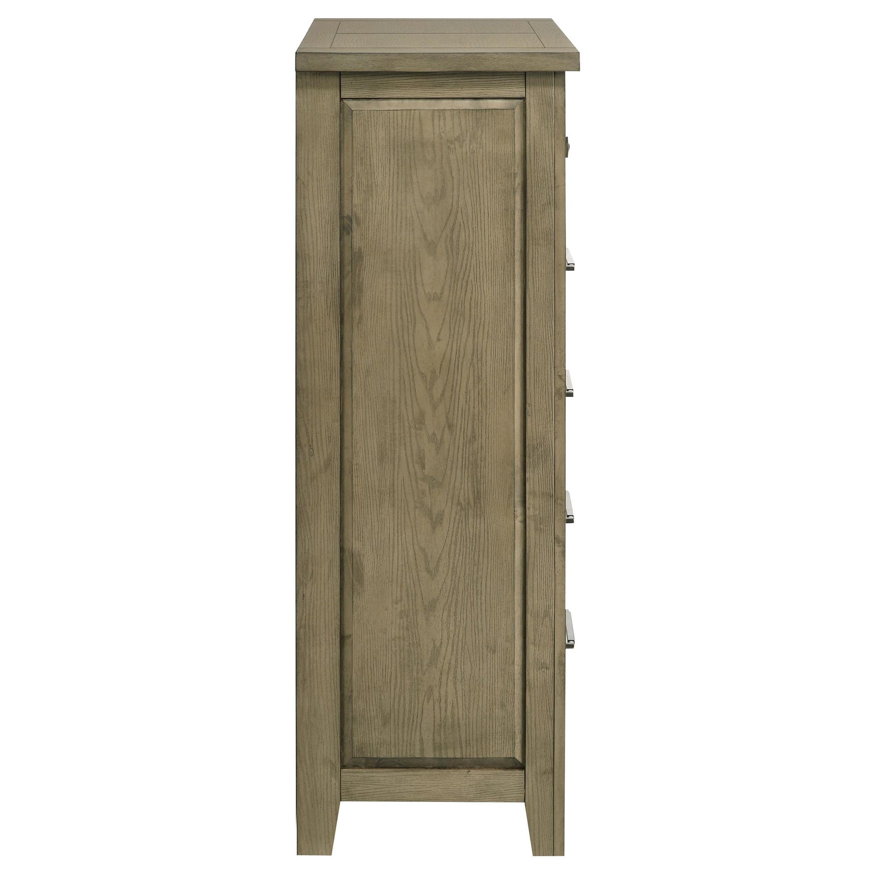 Hazlewood 5-drawer chest of drawers in vineyard oak, front view
