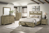 Hazlewood 5-drawer chest of drawers in vineyard oak, front view