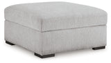 Gabyleigh ottoman open storage compartment side angle