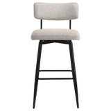 Levine Fabric Upholstered Swivel Bar Chair Cream Set of 2 — product image 3