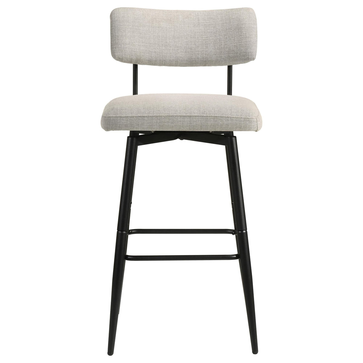 Levine Fabric Upholstered Swivel Bar Chair Cream Set of 2 — product image 3