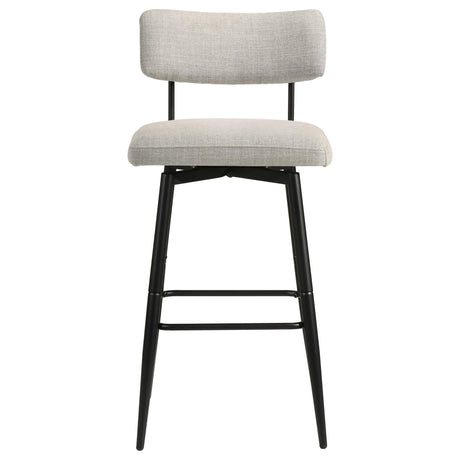 Levine Fabric Upholstered Swivel Bar Chair Cream Set of 2 — product image 3