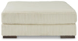 Top view showing plush cushion of Lindyn oversized ottoman