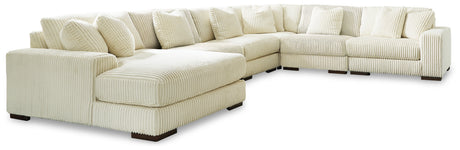 Living room setup with Lindyn Ivory Sectional