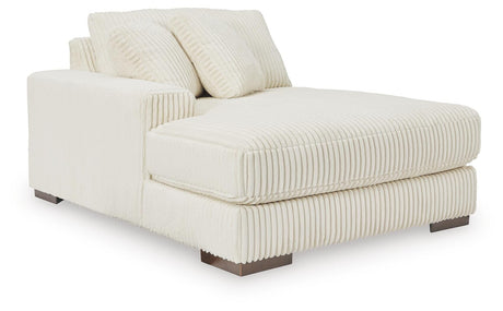 Lindyn Ivory Velvet Super Chaise - image 3