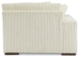 Back view of Lindyn Ivory Super Chaise sectional sofa