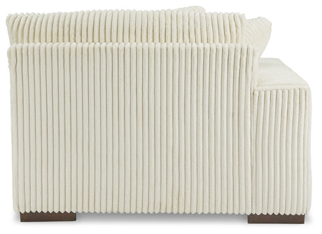 Lindyn Ivory 4-Piece Sectional Sofa with Chaise back detail angle
