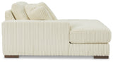 Lindyn Ivory 4-Piece Sectional Sofa with Chaise side profile