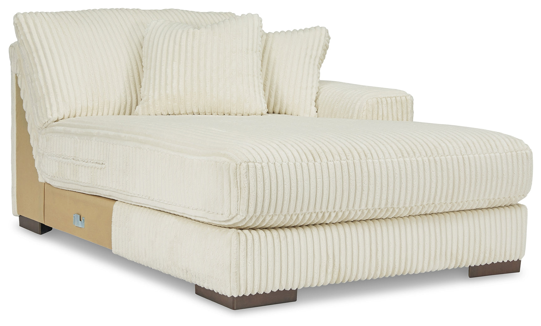 additional side angle of Lindyn Ivory sectional sofa