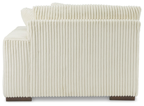 Lindyn Ivory Velvet 4-Piece Sectional corner detail