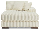 living room perspective of Lindyn Ivory sectional sofa