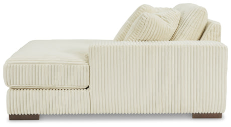 Lindyn Ivory Velvet 4-Piece Sectional side close-up
