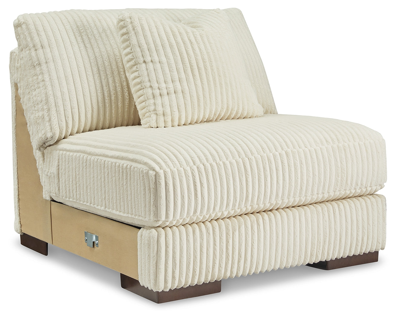 Lindyn Ivory 4-Piece Sectional Sofa with Chaise detailed fabric close-up