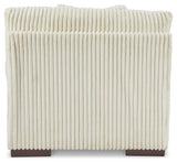back angle of Lindyn Ivory sectional sofa