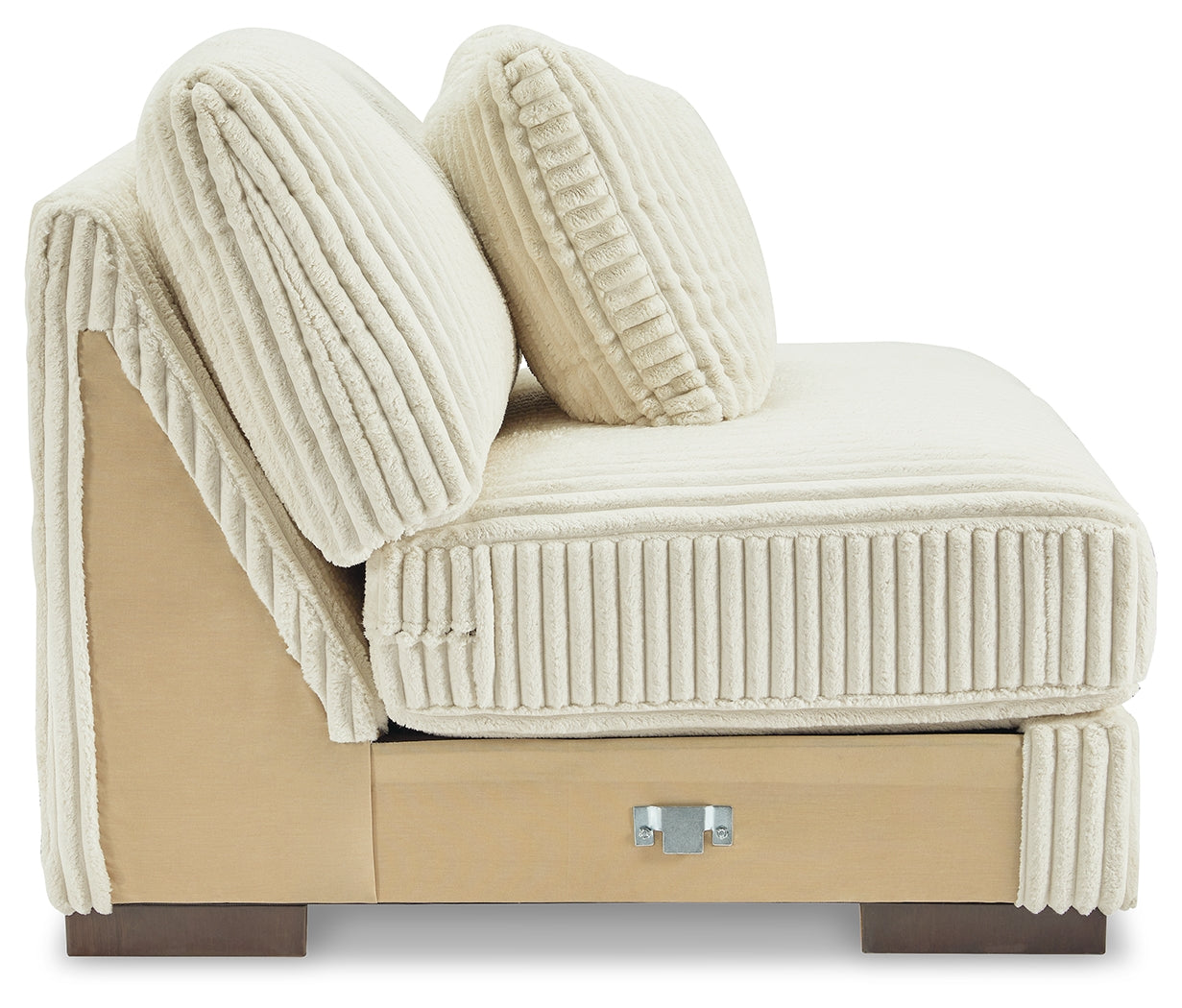 Lindyn Ivory Velvet 4-Piece Sectional profile side