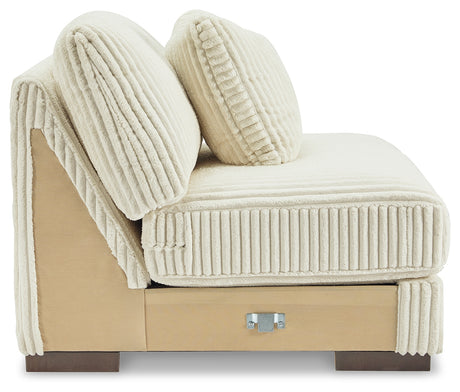 Lindyn Ivory Velvet 4-Piece Sectional profile side