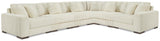 Side view of Lindyn Ivory 6-Piece Sectional Sofa