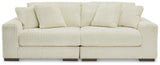 Lindyn Ivory 2-Piece Sectional Sofa side view