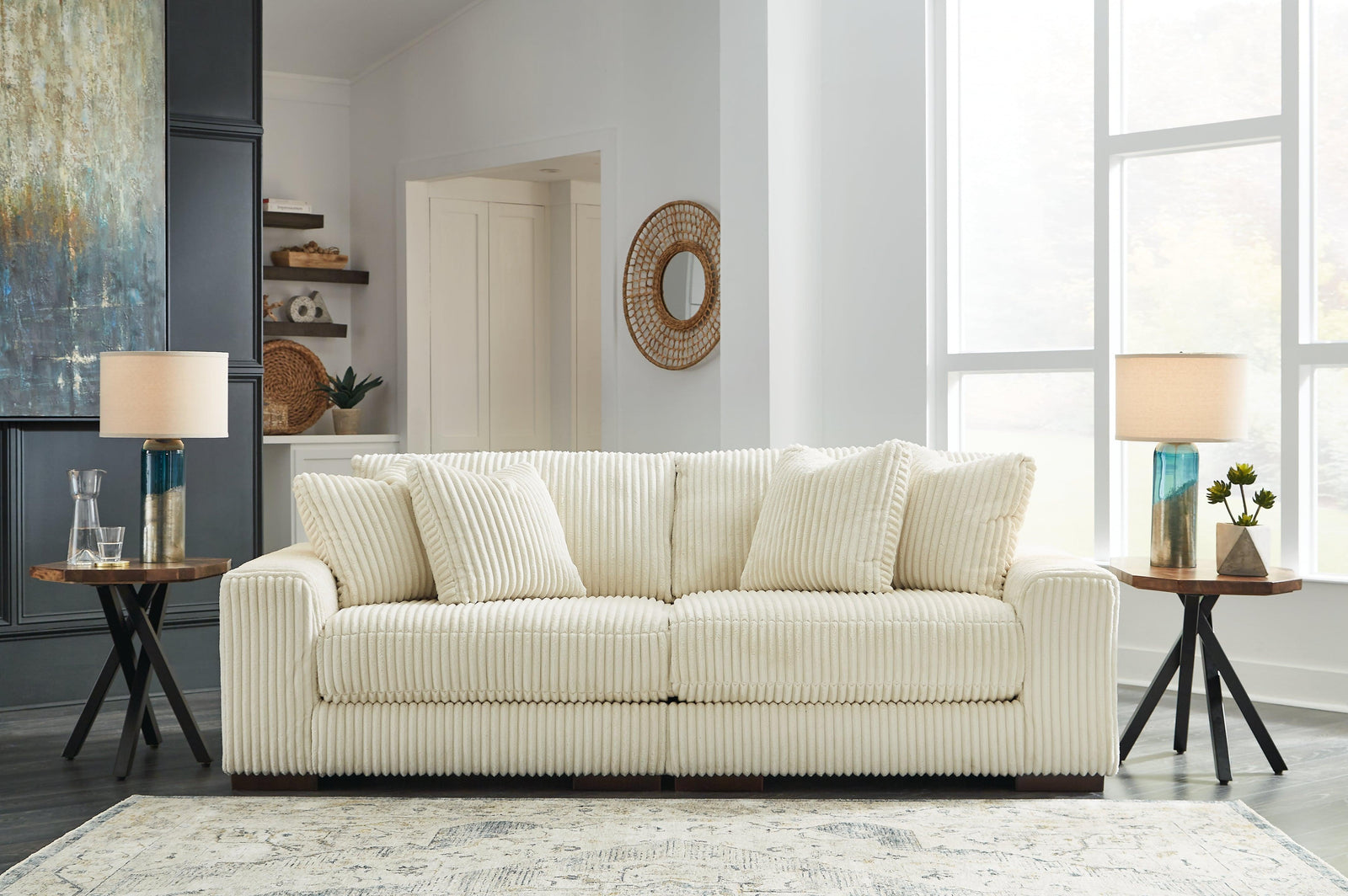 main view of Lindyn Ivory 2-Piece Sectional Sofa sectional sofa