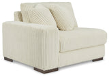 Lindyn Ivory Velvet 4-Piece Sectional close-up detail