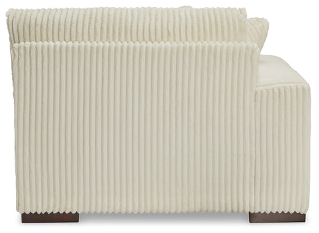 Lindyn Ivory Velvet 4-Piece Sectional back view