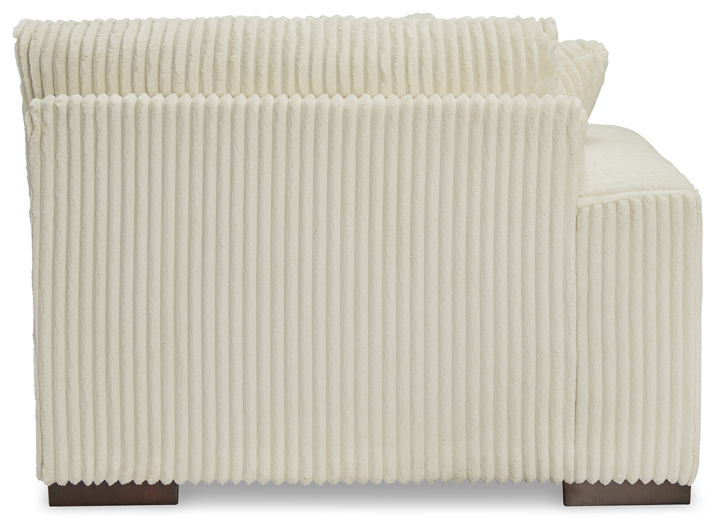 Back view of Lindyn Ivory sectional sofa