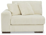 side view of Lindyn Ivory 4-Piece Sectional sofa