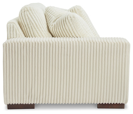 Side view of Lindyn Ivory sectional sofa