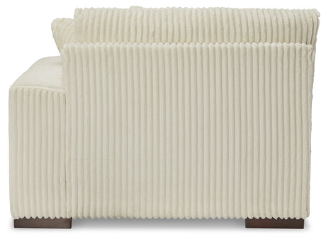 Back side view of Lindyn sectional sofa