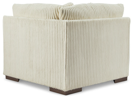 Lindyn Ivory Velvet 4-Piece Sectional detail side