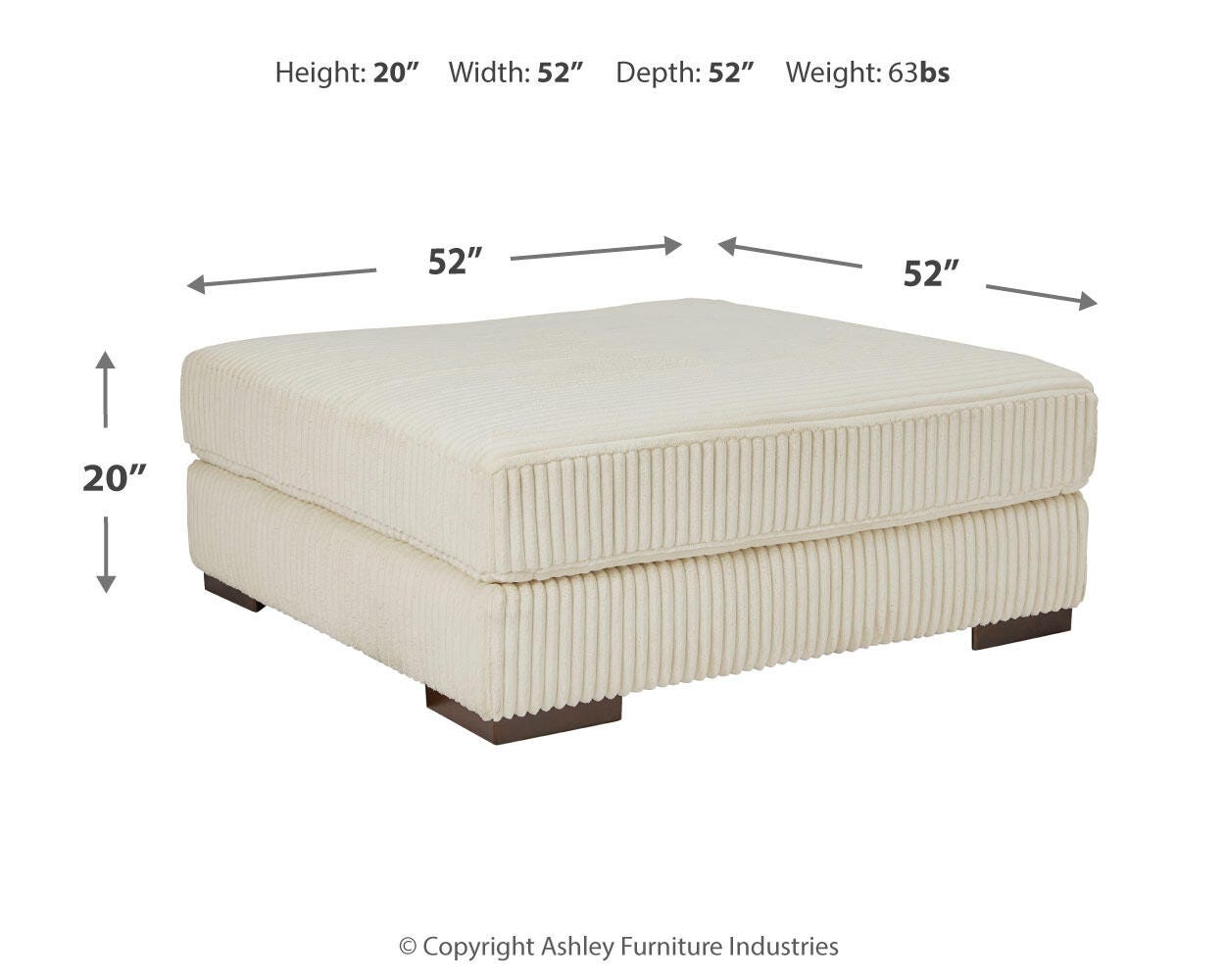 Lindyn Ivory 6-Piece Sectional with Ottoman - image 7