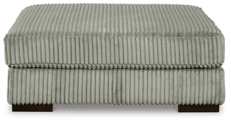 Lindyn Fog Velvet Oversized Accent Ottoman front view