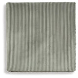 Lindyn Fog Velvet Oversized Accent Ottoman top view