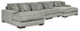 main view of Lindyn Fog 4-Piece Sectional with Double Chaise sectional sofa