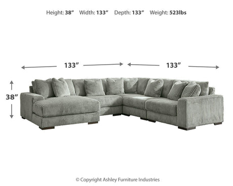 Lindyn Fog 5-Piece Sectional with Ottoman - image 7