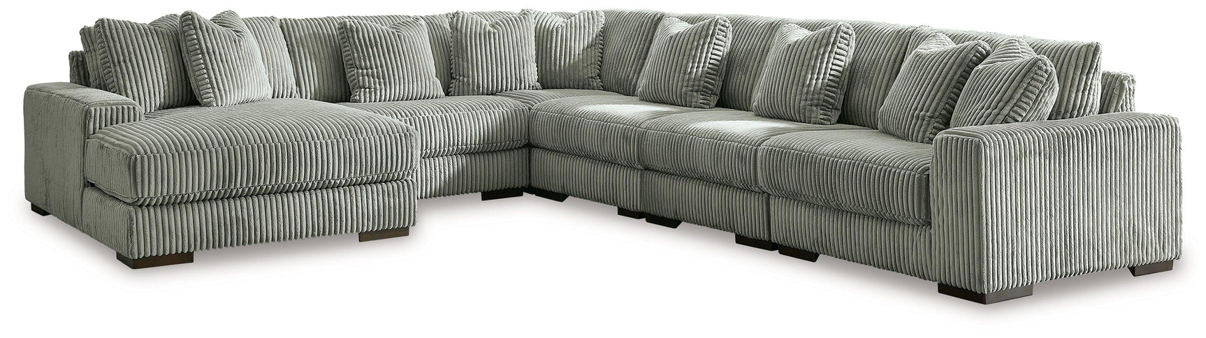 Lindyn Fog 6-Piece Sectional Sofa with Chaise main front view