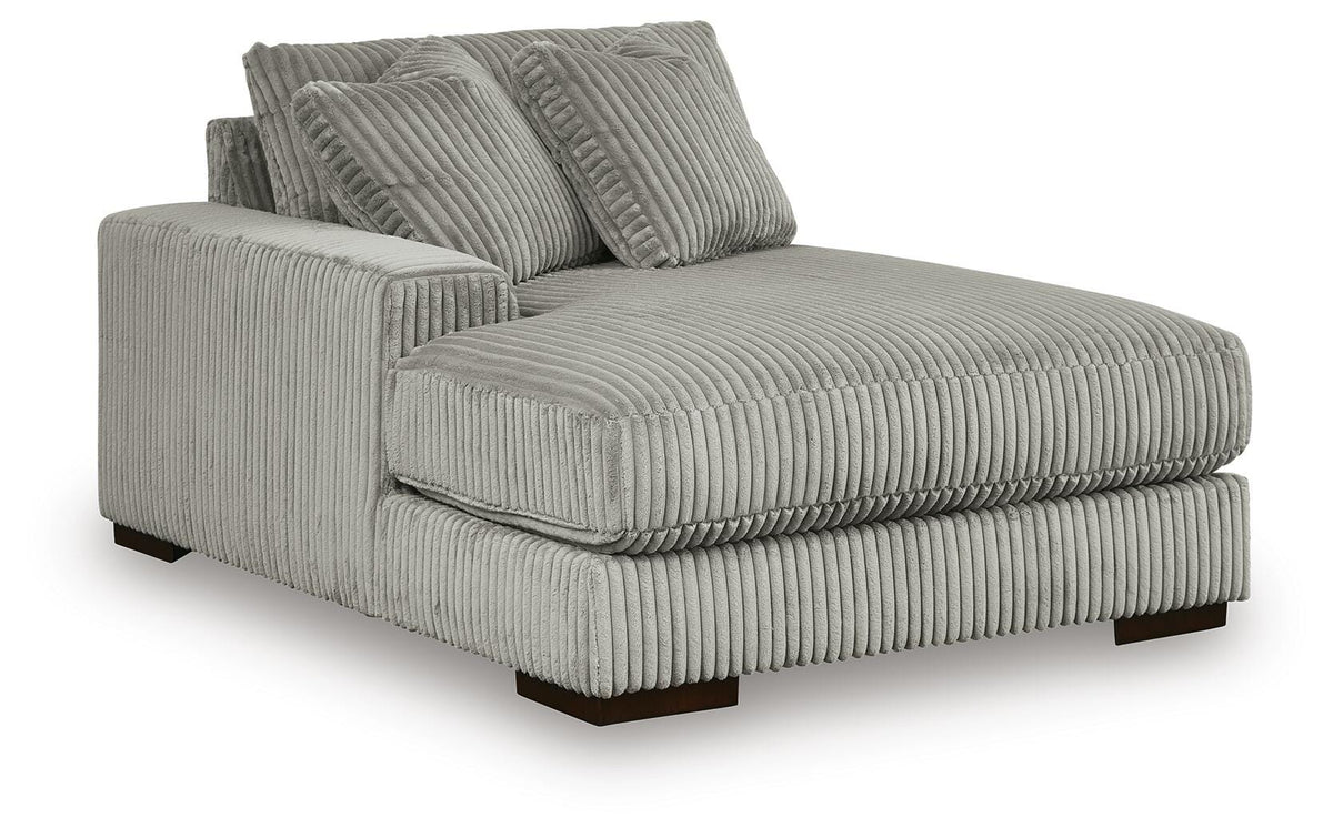 Lindyn Fog Velvet 4-Piece Sectional with Chaise - image 2