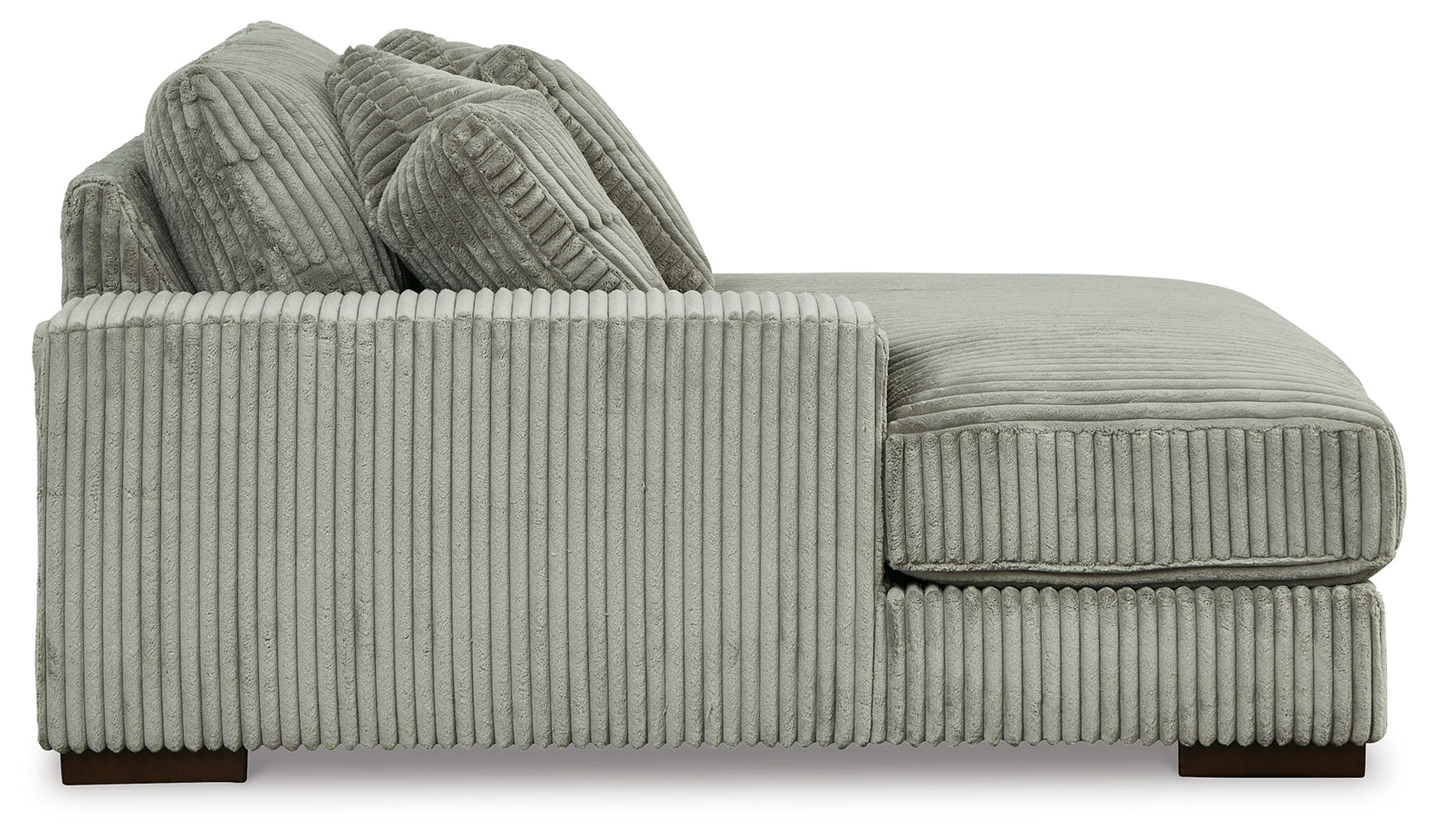 side alternate angle of Lindyn Fog 3-Piece Sectional Sofa with Double Chaise