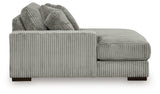 detail view of Lindyn Fog 4-Piece Sectional with Double Chaise sectional sofa