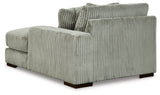 back detail of Lindyn Fog 3-Piece Sectional Sofa with Double Chaise