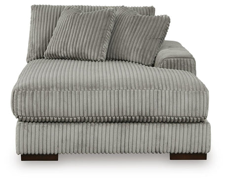 Lindyn Fog Velvet 3-Piece Sectional with Double Chaise - image 9