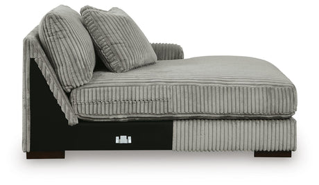 Lindyn Fog Velvet 3-Piece Sectional with Double Chaise - image 11