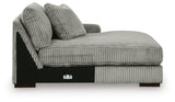 side view of Lindyn Fog 4-Piece Sectional with Double Chaise sectional sofa