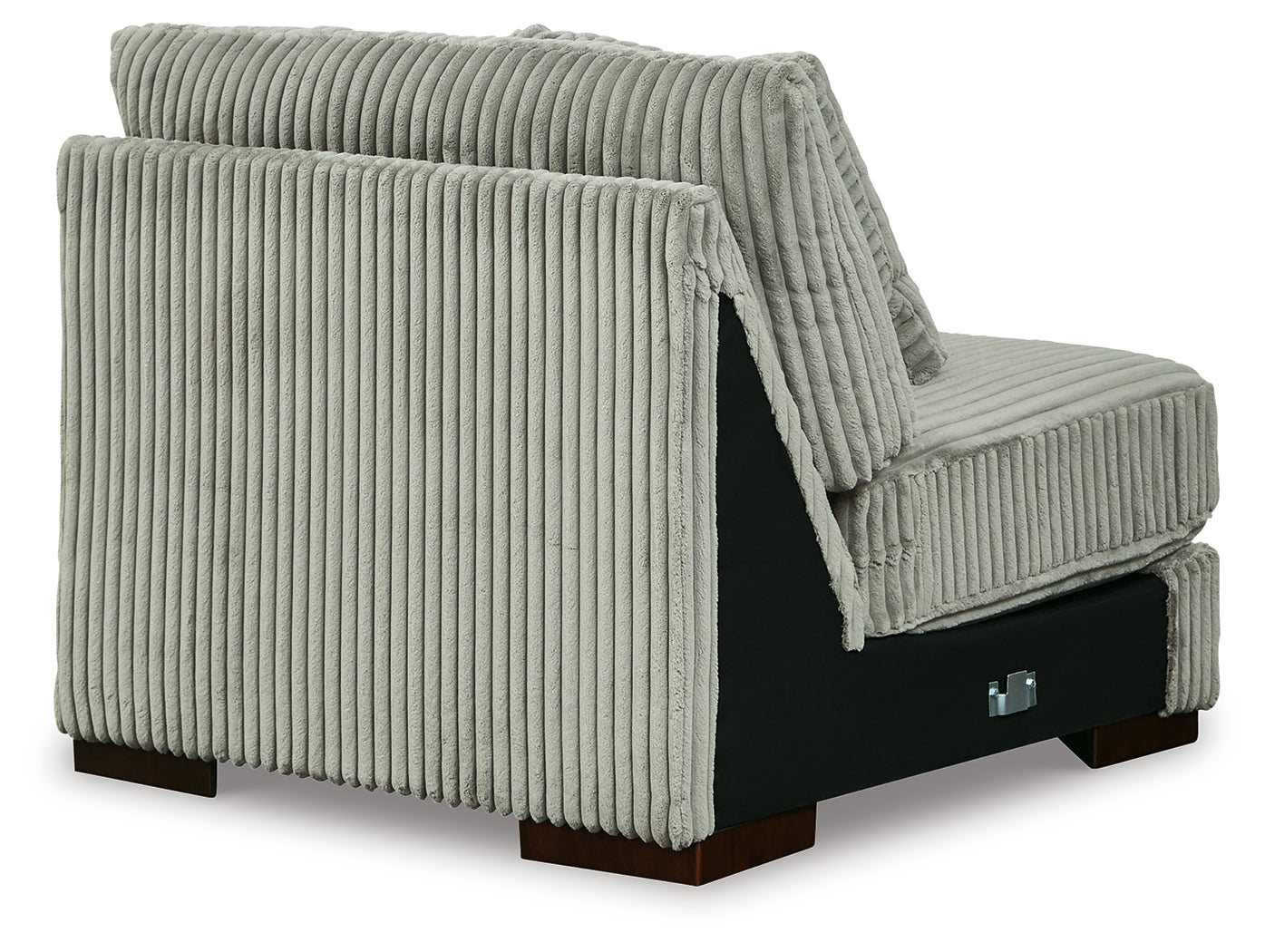 living room view with Lindyn Fog 3-Piece Sectional Sofa with Double Chaise